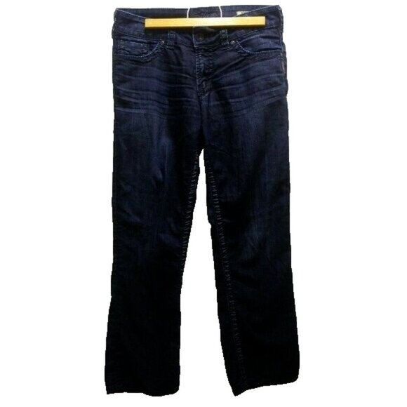 Silver Jeans Suki Capri Womens Size 29 Mid Rise Straight Dark Wash Cropped - Picture 1 of 5